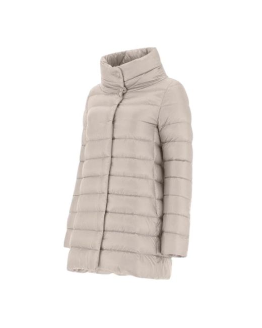 Herno Jassen ,Nylon A-Shape Donsjas in het Natural