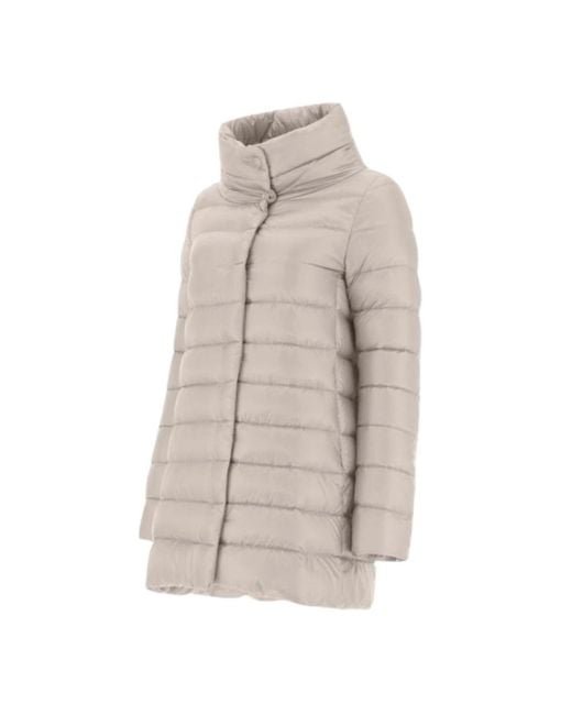 Herno Jassen ,Nylon A-Shape Donsjas in het Natural