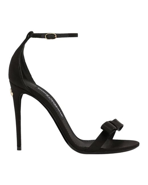 Sandali keira raso di Dolce & Gabbana in Black