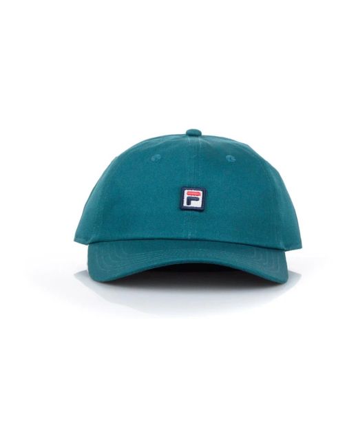 Fila Accessoires ,Blauw ,Katoen Curved Visor Dad Cap in het Blue voor heren