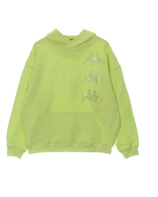 Kappa Hoodies & Sweatvesten ,Groen ,Katoen Groene Lime Hoodie in het Green voor heren