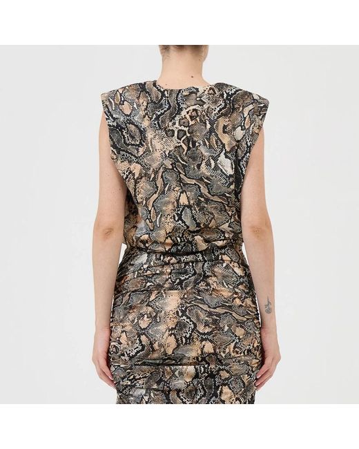 Just Cavalli Multicolor Python Print Baumwoll Mini Kleid