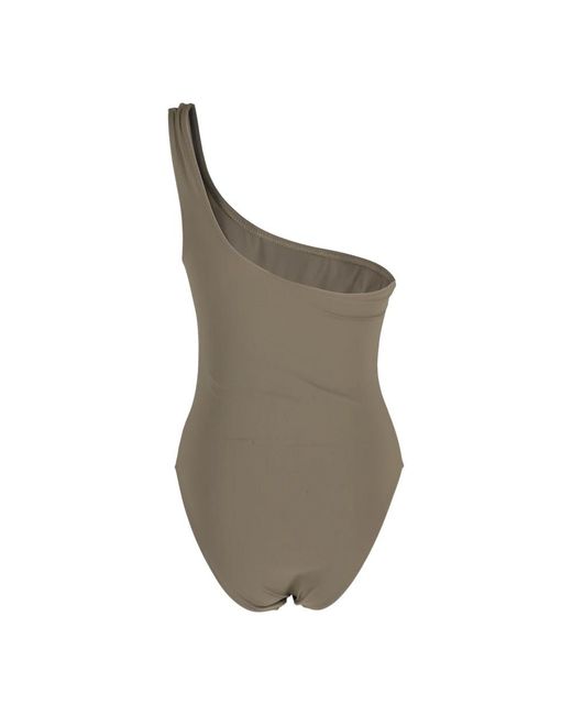 Lido Badmode ,Groen ,Elegante One Shoulder Jurk in het Brown