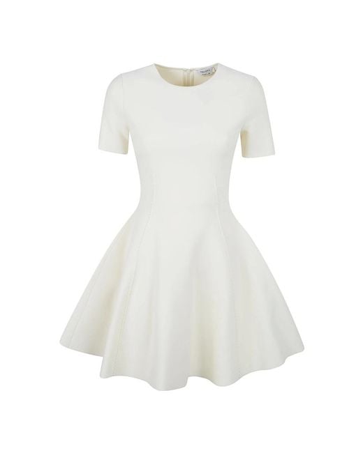 McQueen White Short Dresses