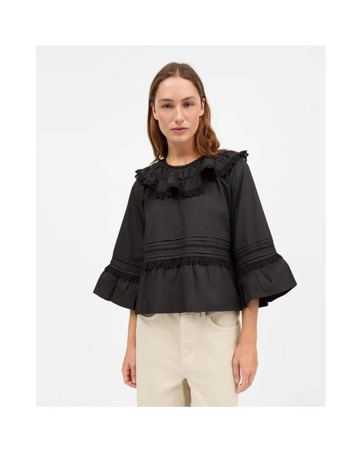 Skall Studio Overhemden ,Zwart ,Katoen Blouses & Shirts in het Black