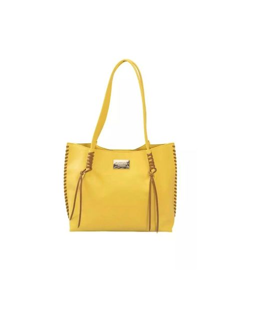 Baldinini Yellow Chic handbag with golden accents