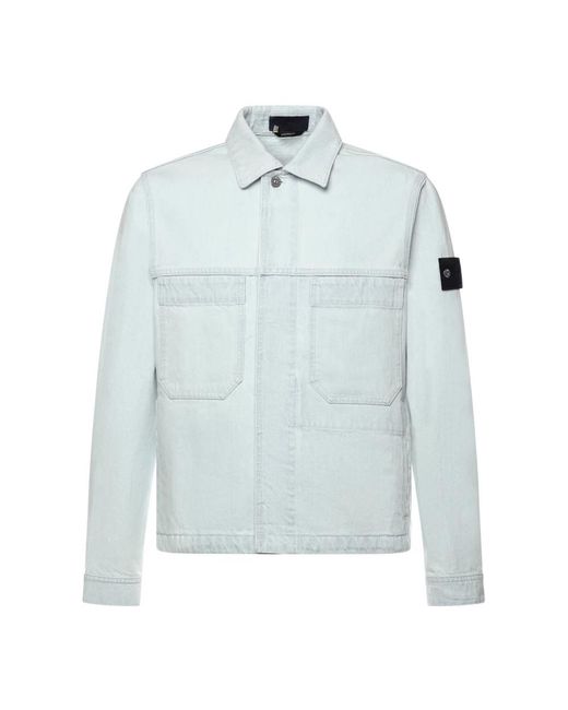 Stone Island Jassen ,Blauw ,Denim Denim Jacket in het Blue voor heren