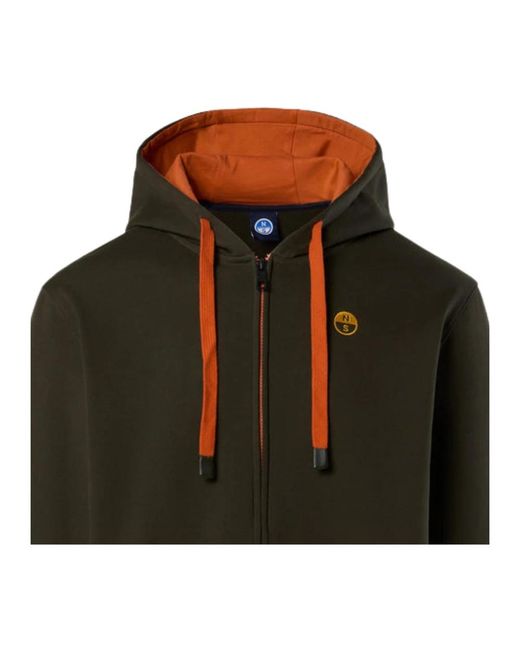 North Sails Hoodies & Sweatvesten ,Groen ,Katoen Hoodie Full Zip 691260 in het Green voor heren