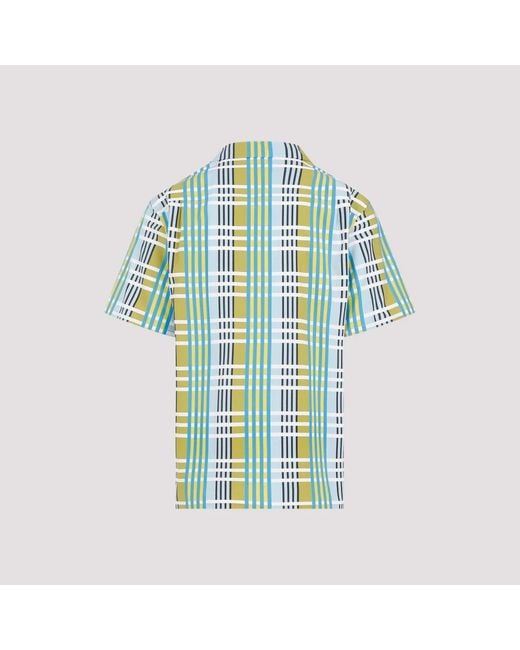 Lanvin Blue Short Sleeve Shirts for men