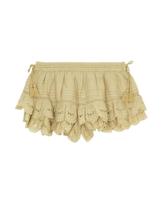 Isabel Marant Natural Short Shorts