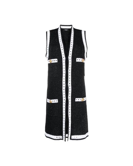 Balmain Black Long Knitwear