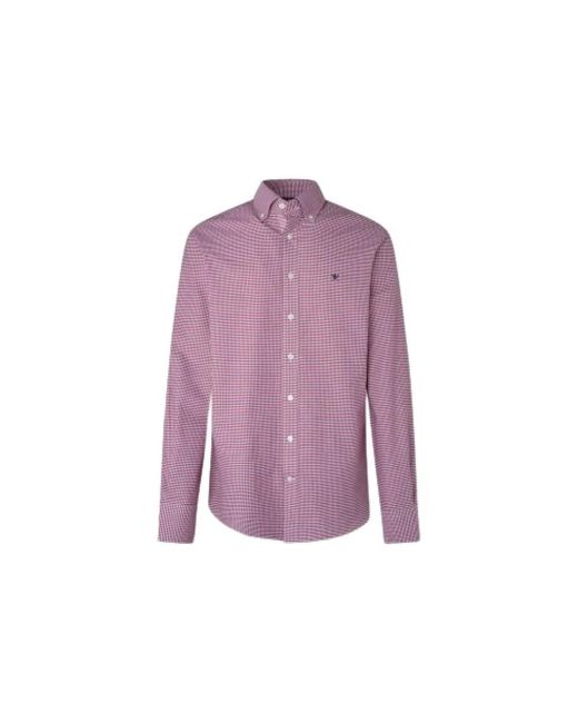 Hackett Baumwollhemd in Purple für Herren