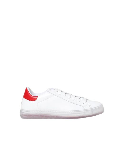 Kiton Leather Sneakers Translucent Sole in White für Herren