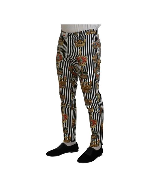 Dolce & Gabbana Black Slim-Fit Trousers for men