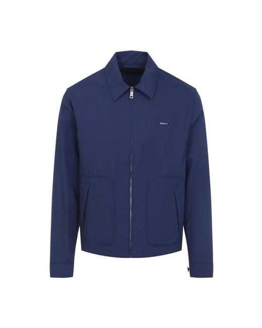 Prada Jassen ,Blauw ,Polyester Polyester Jas in het Blue voor heren