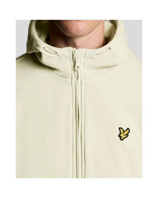 Lyle & Scott Hoodies & Sweatvesten ,Groen ,Zip-Throughs in het Natural voor heren
