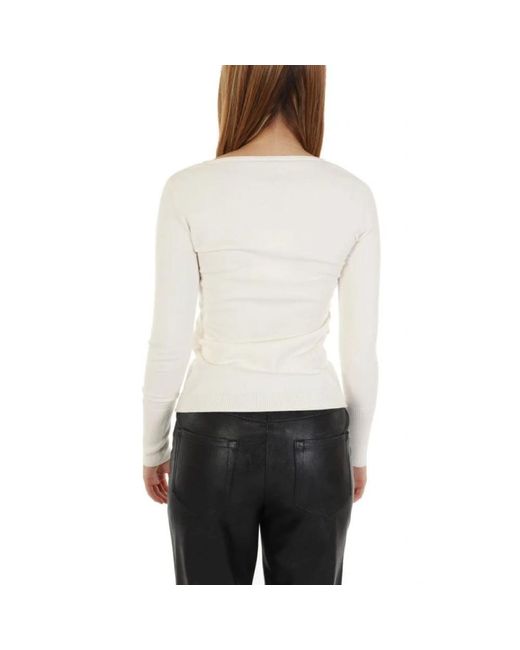 Marella White V-Neck Knitwear