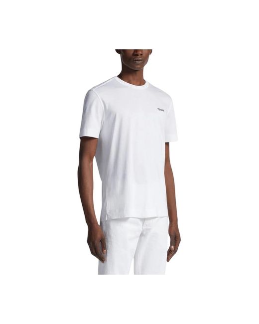 T-shirt & polo bianche per di Zegna in White da Uomo