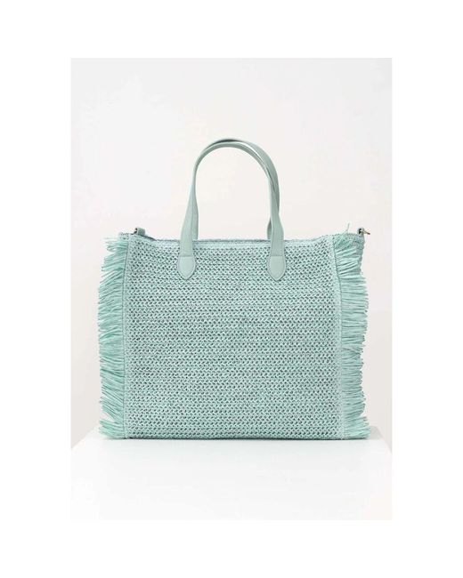 Marc Ellis Blue Grüne Strand-Schultertasche Mit Fransen