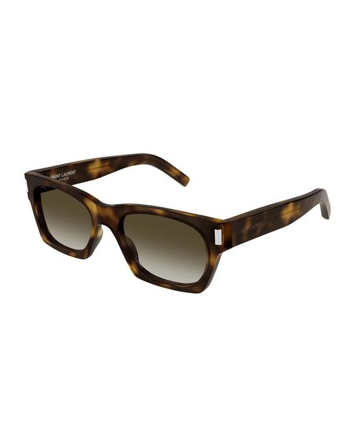 Saint Laurent Brown Stilvolle sl 402 sonnenbrille,new wave rechteckige sonnenbrille
