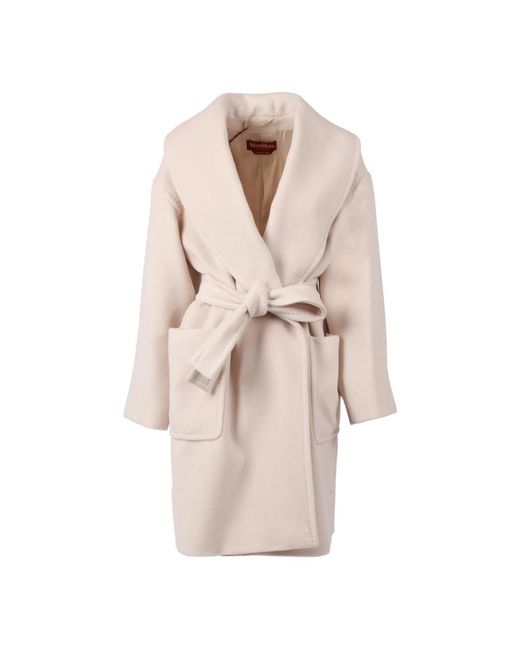 Max Mara Natural Belted Coats