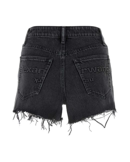 Alexander Wang Black Denim Shorts