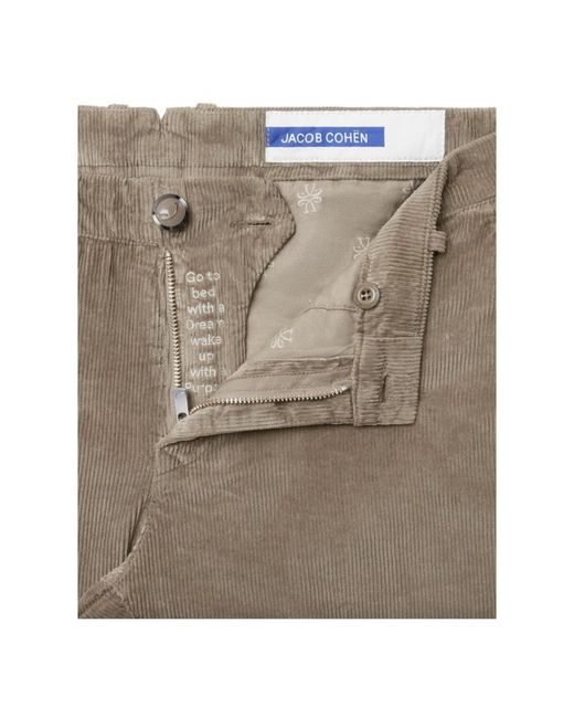 Jacob Cohen Slim-fit braune cord-chinos in Gray für Herren