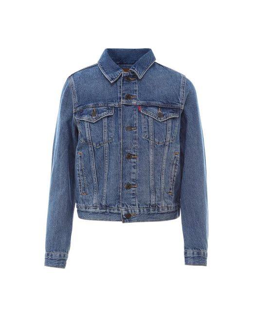 Levi's Jassen ,Blauw ,Katoen Original Trucker Jacket in het Blue