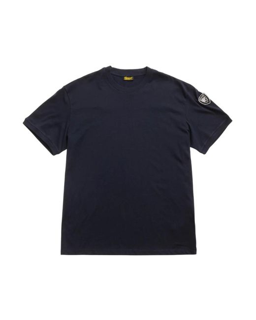 Blauer Tops ,Blauw ,Moderne Korte Mouw T-Shirt in het Blue voor heren