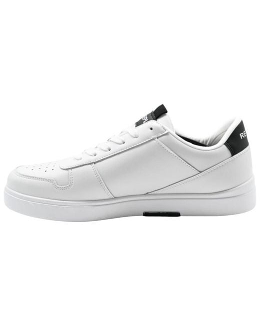 Replay Polaris court sneakers weiß schwarz in White für Herren