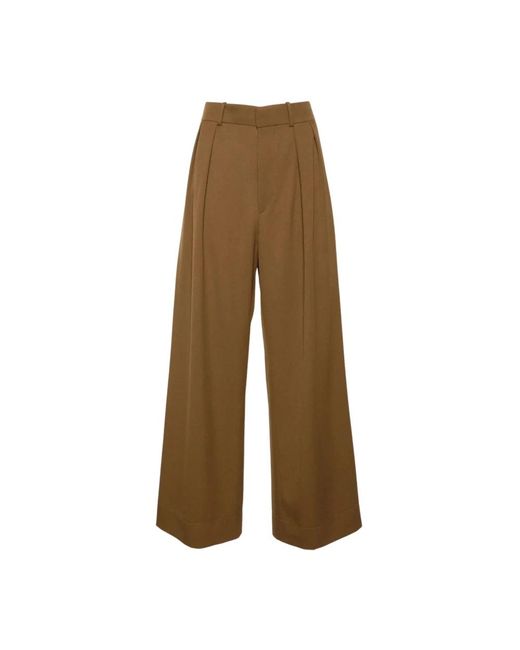 Pantalone low rise marrone di Wardrobe NYC in Brown