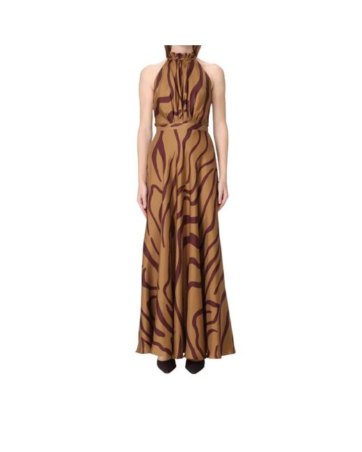 Raquel Diniz Metallic Maxikleider