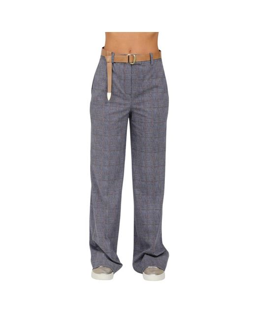 Circolo 1901 Gray Straight trousers