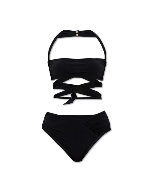 Balmain Black Zweiteiliger Badeanzug