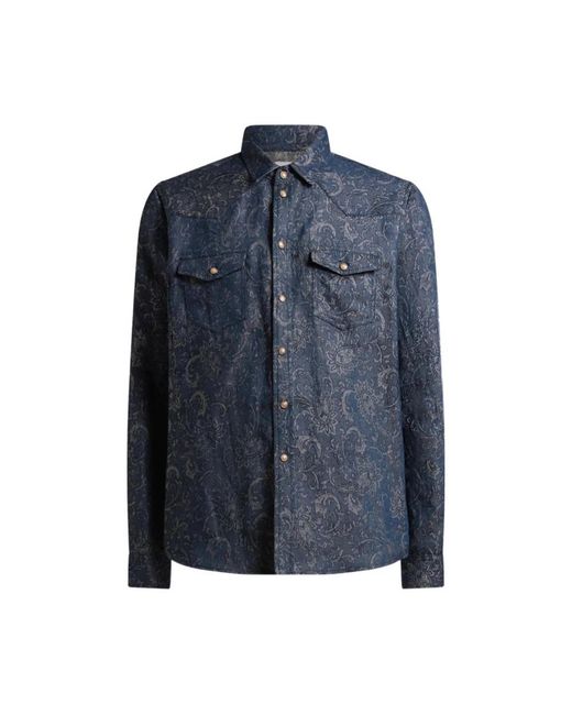 Casual Shirts Etro de hombre de color Blue
