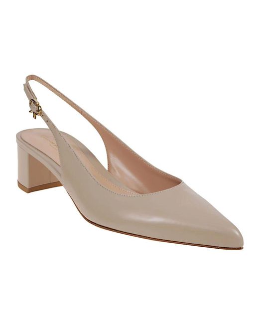 Gianvito Rossi Brown Braune Lederpumps Mit Spitzer Zehenpartie