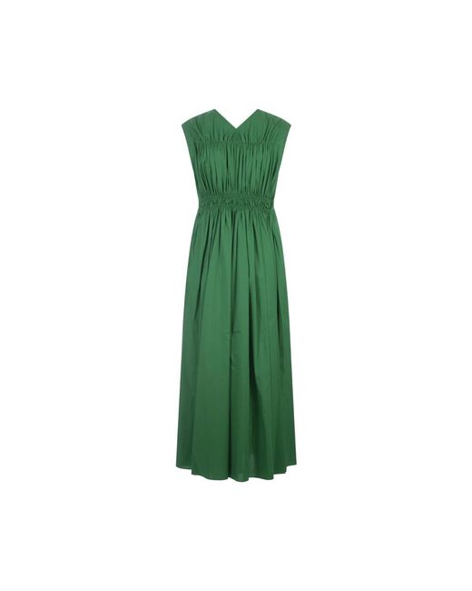 Diane von Furstenberg Green Grünes baumwollmischung midi kleid