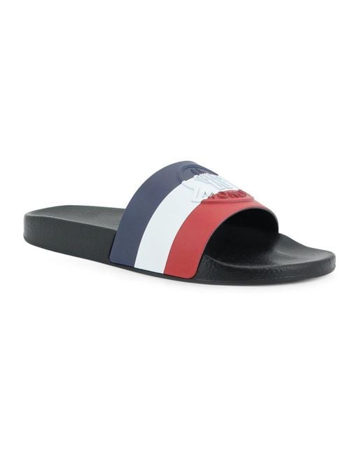 Moncler Blue Sliders for men