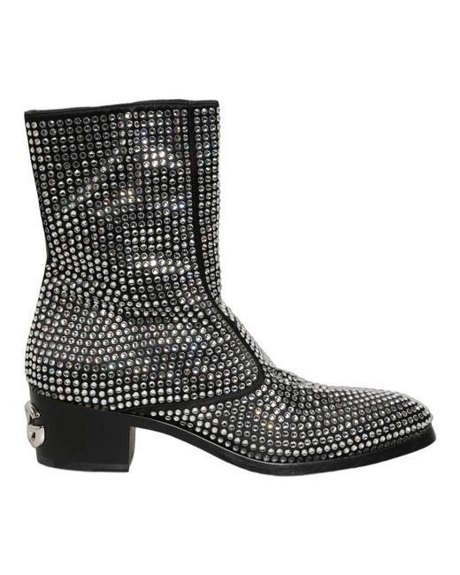 Dolce & Gabbana Black Cowboy & Biker Boots for men