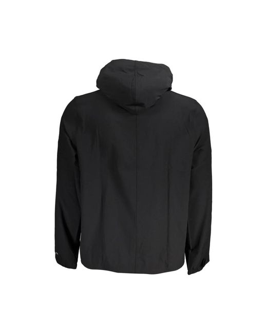 Calvin Klein Sportliche kapuzenjacke aus atmungsaktivem stoff in Black für Herren