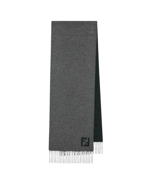 Fendi Gray Winter Scarves for men