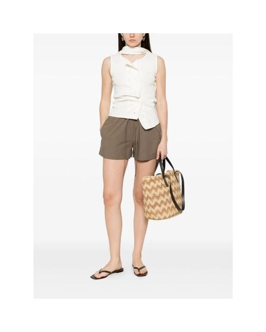 Matteau Brown Short Shorts