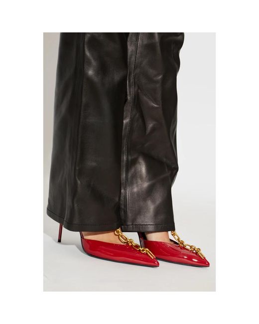 Balmain Red Sync Lackleder-Stilettos