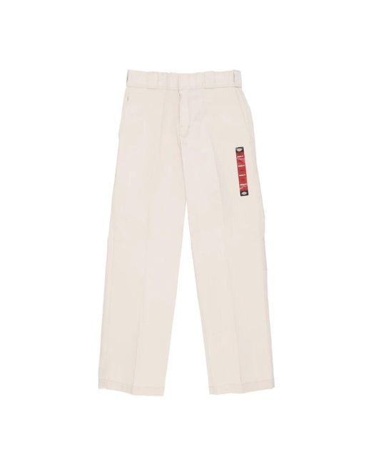 Dickies Strukturierte arbeitshose mit taschen in White für Herren