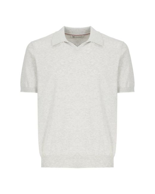 Polo Shirts di Brunello Cucinelli in White da Uomo