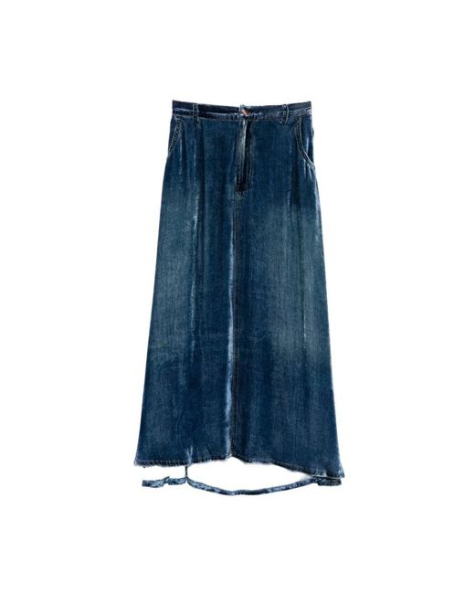 Pierre Louis Mascia Blue Denim Skirts
