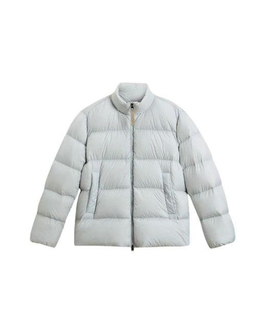 Woolrich Blue Winter Jackets for men