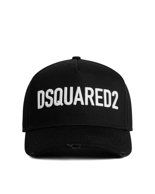 DSquared² Baumwollcap Mit Print Im Used-Look in Black für Herren