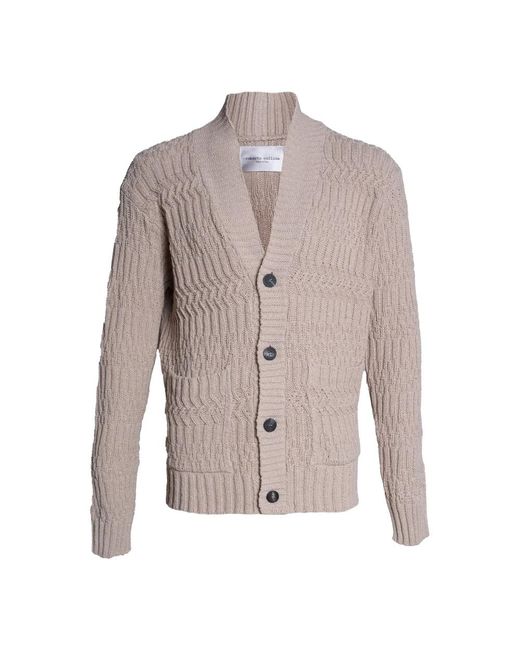 Roberto Collina Gray Cardigans for men