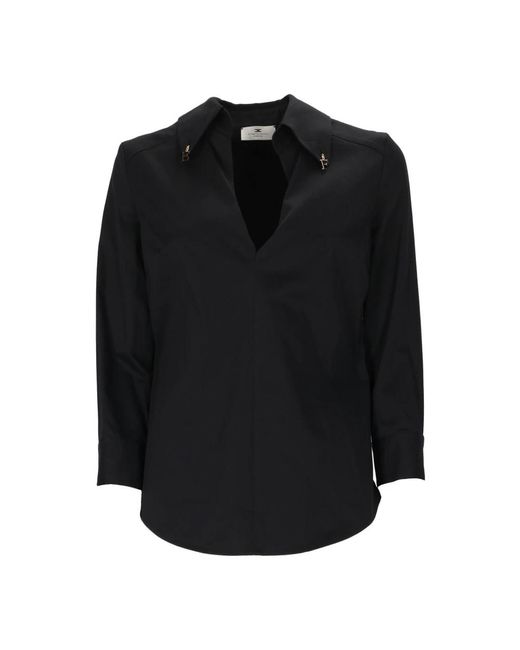Blouses Elisabetta Franchi de color Black
